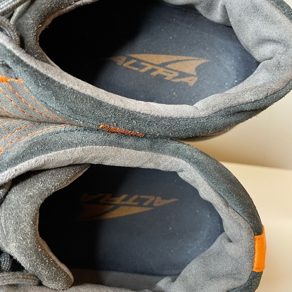 Altra Women's Grafton Size 7 Outdoors Shoes Gray/Orange Genuine Suede Rubber - Picture 4 of 12